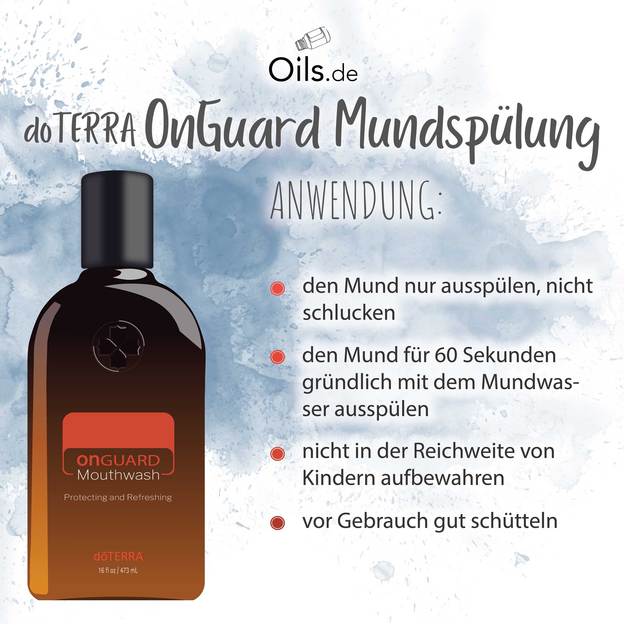 doTERRA-On-Guard-Mouthwash-Mundspuelung-Anwendung doTERRA OnGuard Mouthwash Mundspülung Anwendung