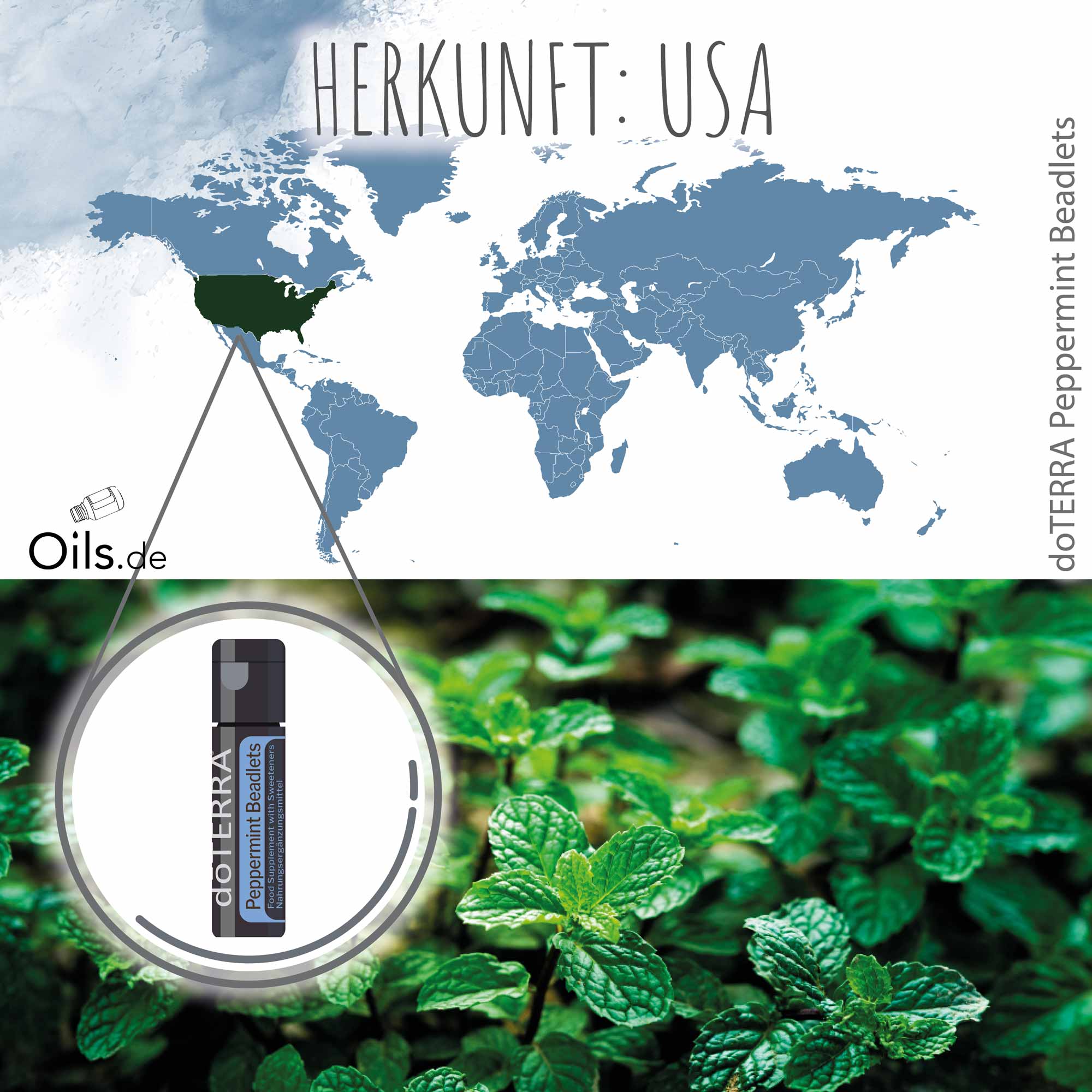 doTERRA Peppermint Beadlets Herkunft