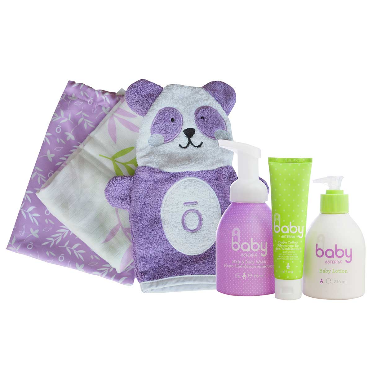 doTERRA-Baby-Hair-and-Bodywash_mit_Waschlappen doTERRA Baby Collection & Babypflege-Set - 4-teilig