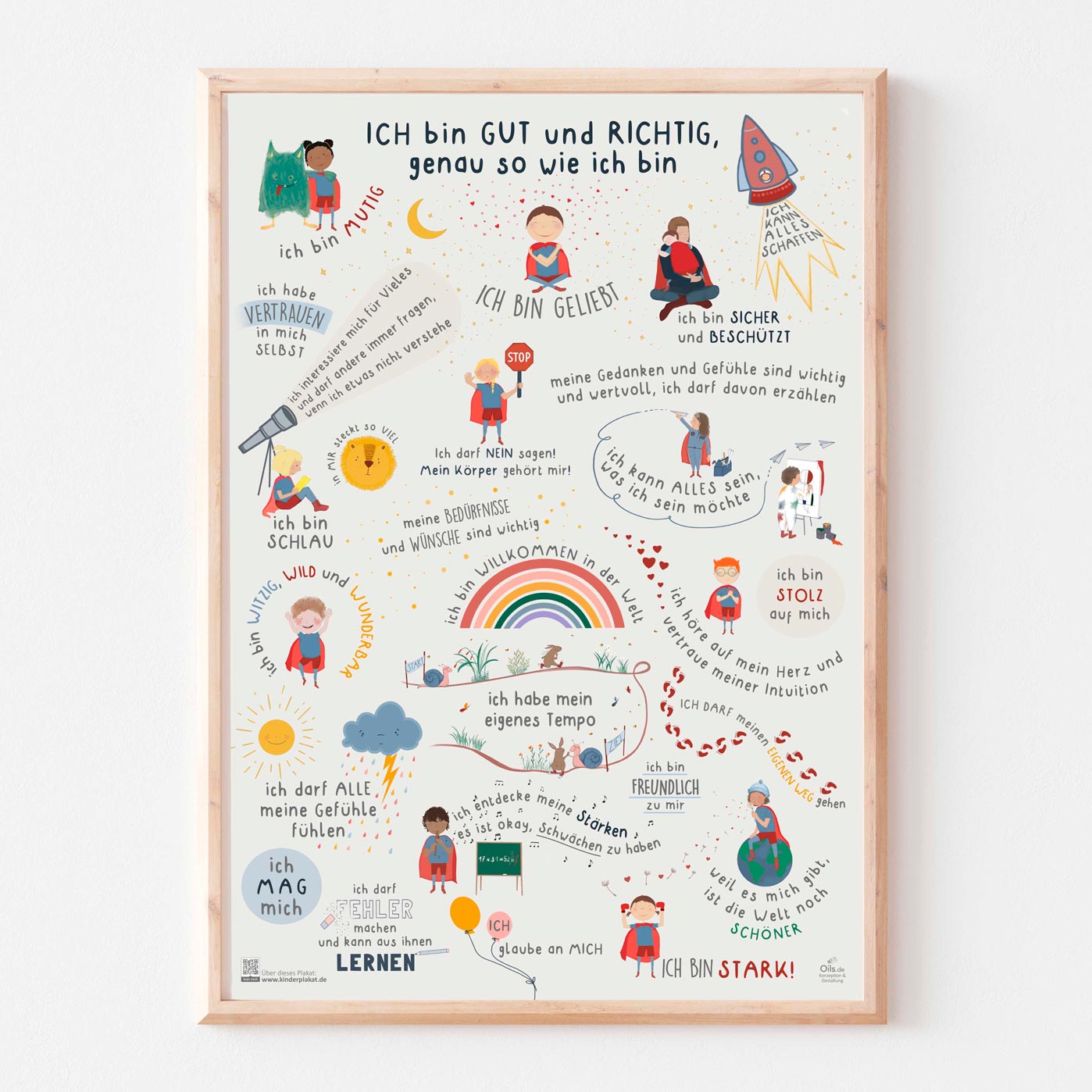 Kinder Affirmationsposter / Selbstliebeposter