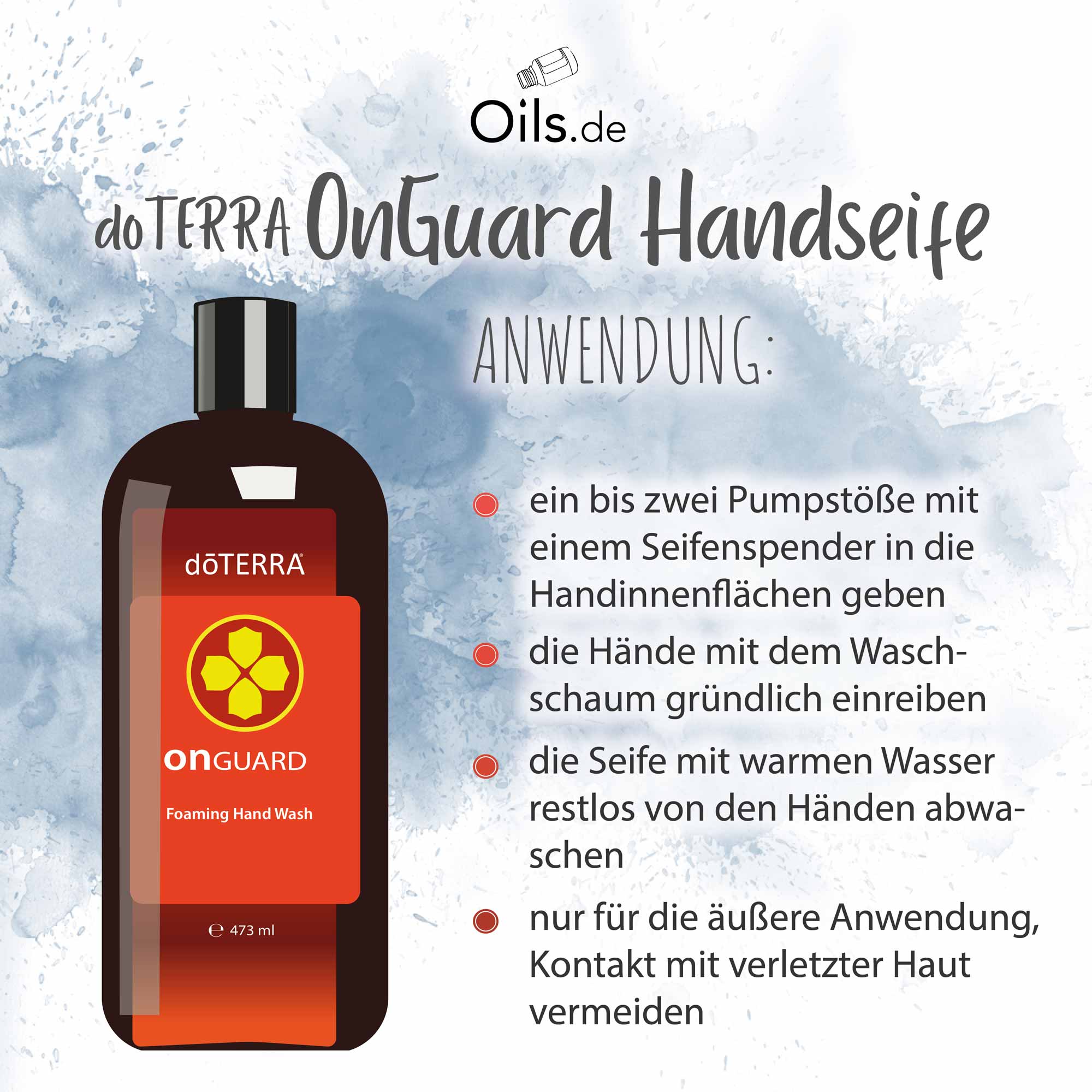 doTERRA-On-Guard-Foaming-Hand-Wash-Anwendung doTERRA OnGuard Handseife | Anwendung